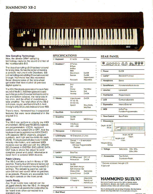 Hammond Orgel Club Holland › HAMMOND XB-2